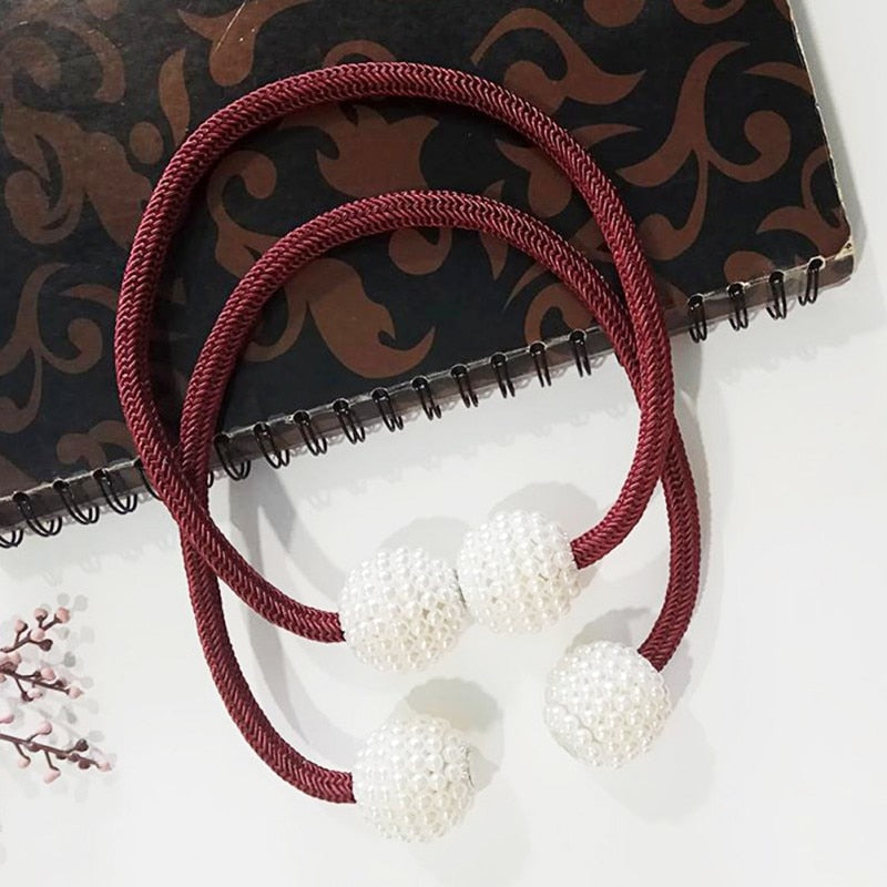 Magnetic Curtain Pearl Tiebacks