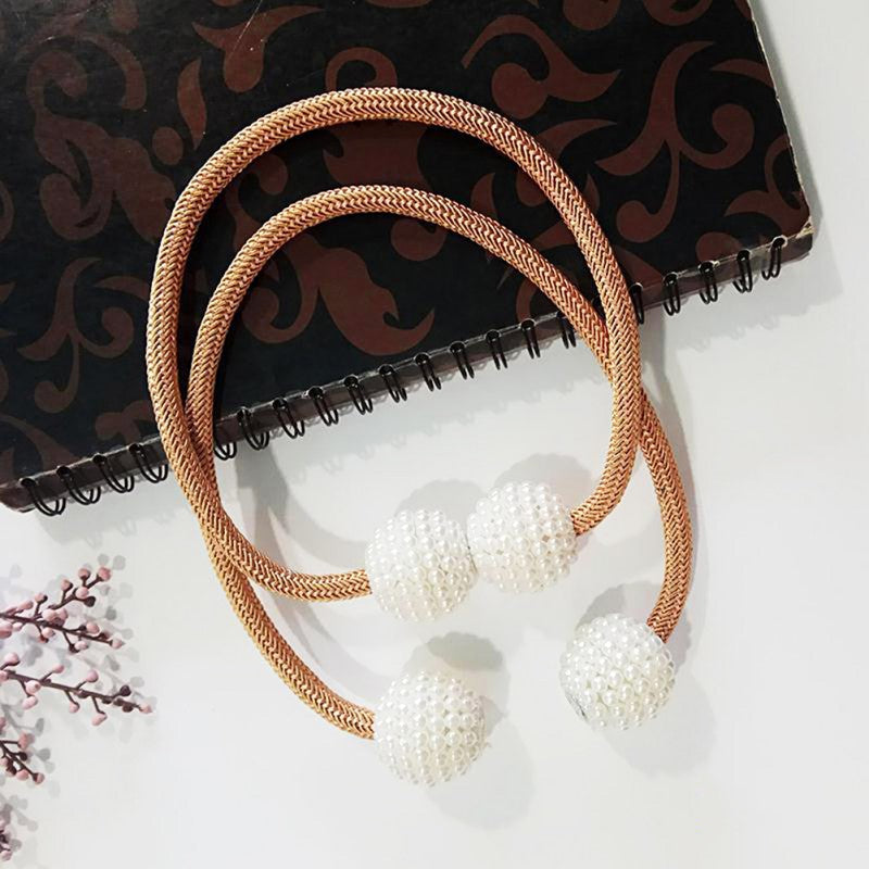 Magnetic Curtain Pearl Tiebacks