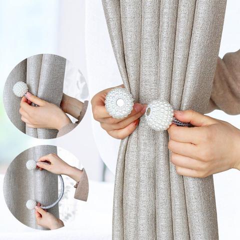 Magnetic Curtain Pearl Tiebacks