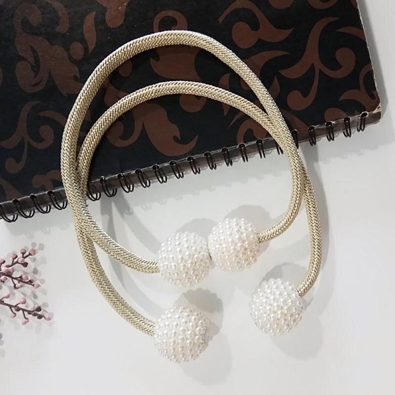 Magnetic Curtain Pearl Tiebacks